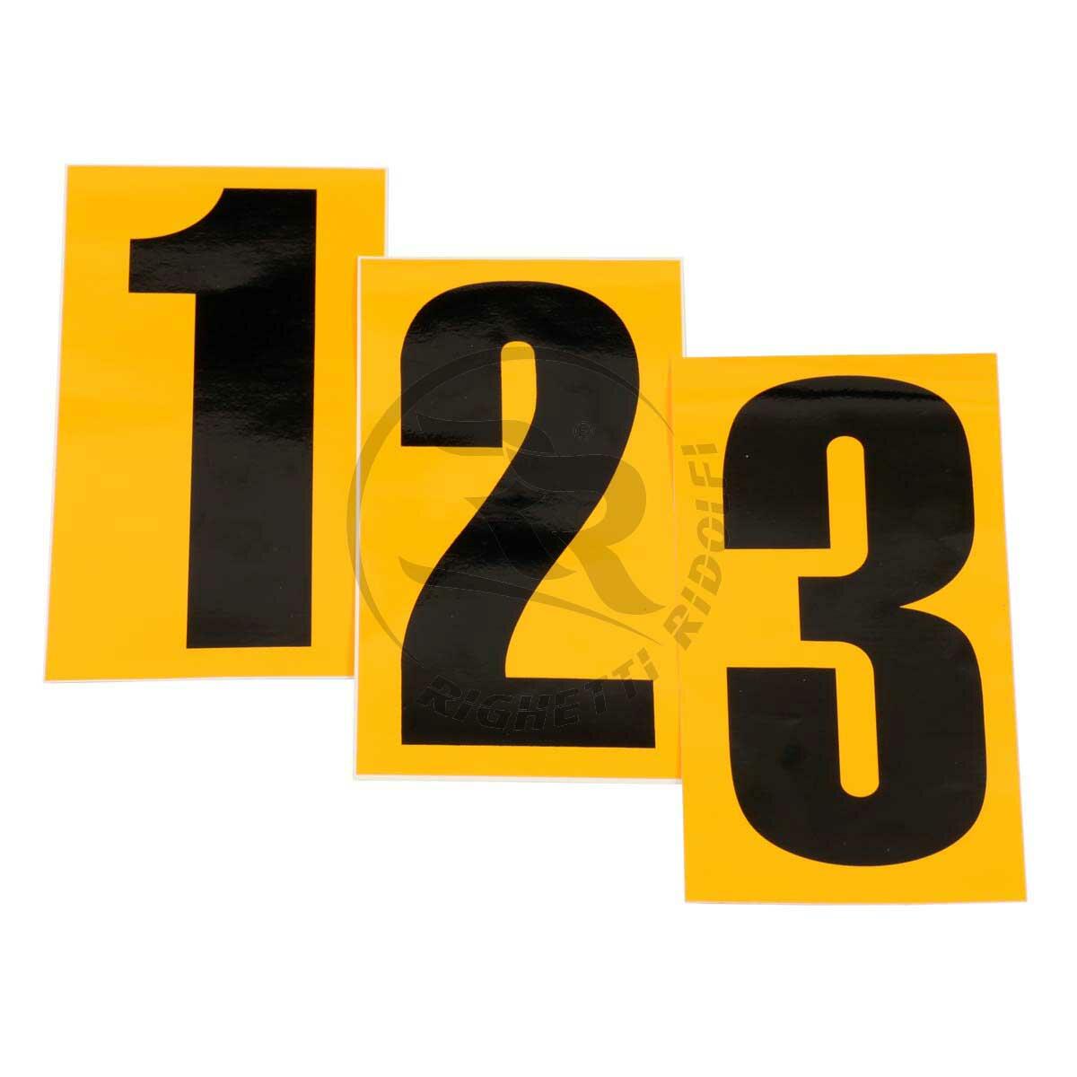 Numeri adesivi sfondo Giallo