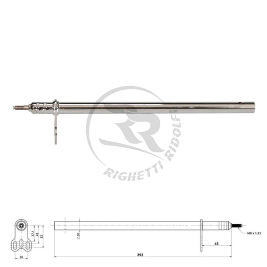 Piantone Sterzo M8 L.390 mm